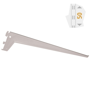 Shelf arm ES Pro 3 hooks white L500 mm