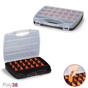 Plastic snuffbox Poly 32 - black/orange 26.5 x 32 x 5 cm Photo 4