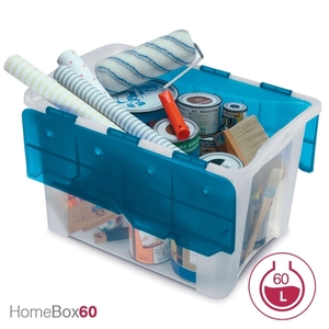 Κουτί αποθήκευσης πλαστικό HomeBox25 με καπάκι με μεντεσέ 32,2 x 46,5 x 28 cm Φωτογραφία 3