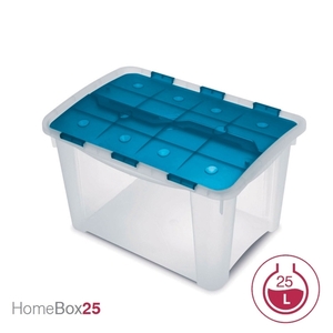 Κουτί αποθήκευσης πλαστικό HomeBox25 με καπάκι με μεντεσέ 32,2 x 46,5 x 28 cm Φωτογραφία 4