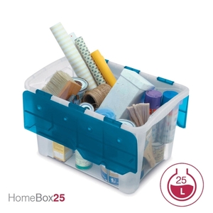 Κουτί αποθήκευσης πλαστικό HomeBox25 με καπάκι με μεντεσέ 32,2 x 46,5 x 28 cm Φωτογραφία 5