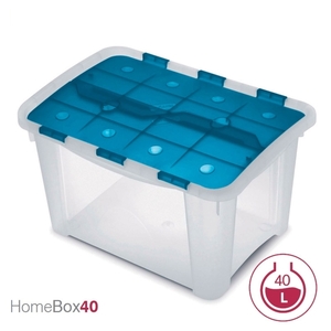 HomeBox25 plastic storage box with hinged lid 32.2 x 46.5 x 28 cm Photo 6
