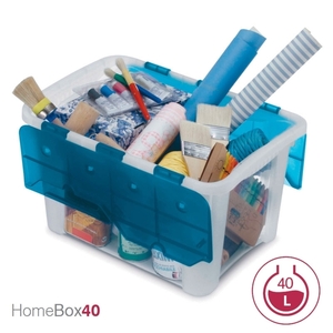 HomeBox25 plastic storage box with hinged lid 32.2 x 46.5 x 28 cm Photo 7