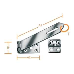 Safety padlock latch galvanized 85 x 30 x 35 x 2.5 mm