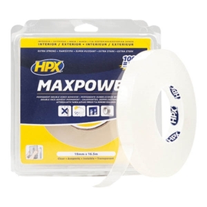 Double Sided MAXPOWER Transparent Tape 19mmx2m APHT1902